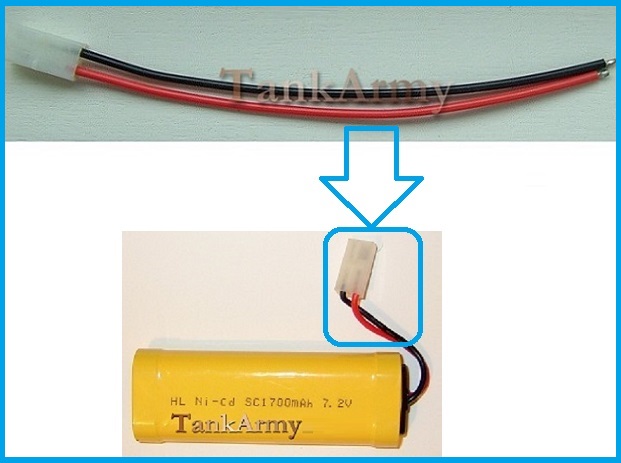 Improved battery cable for Heng Long 1/16 RC tanks
