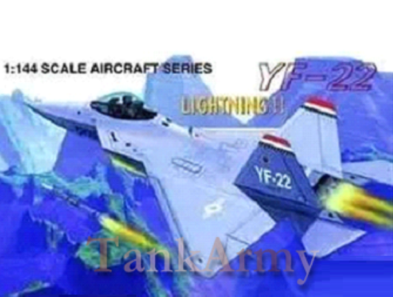 Trumpeter 1/144 YF-22 Lightning II Fighter Model Kit - Click Image to Close